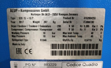Kruvikompressor Alup SCK 15 PLUS